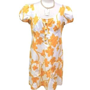 Maggy London Floral Cotton Buttons Dress